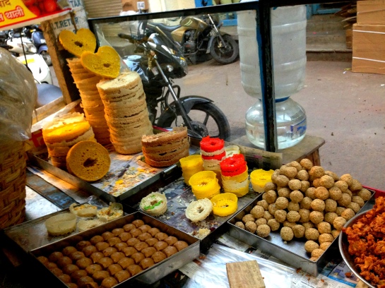 Rajasthani foods in a small food court 
