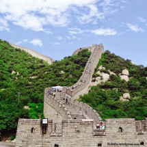 Great Wall of china- Changcheng长城 one of the world wonder... I'm lucky that I visited this wonder in all the seasons.. 2008winter, 2010summer & 2012spring.. Every time I visit this a new memory pops-up This mighty wall is seen from space: Based on the photograph taken by leroy chiao an American-Chinese astronaut, the China Daily later reported that the Great Wall can be seen from 'space' with the naked eye, under favorable viewing conditions, if one knows exactly where to look.