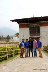 RorBoyz at the entrance of the Punakha Dzong.