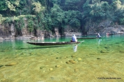 Boating on Dawki clear waters is a unique experience. and is a must do things in Meghalaya